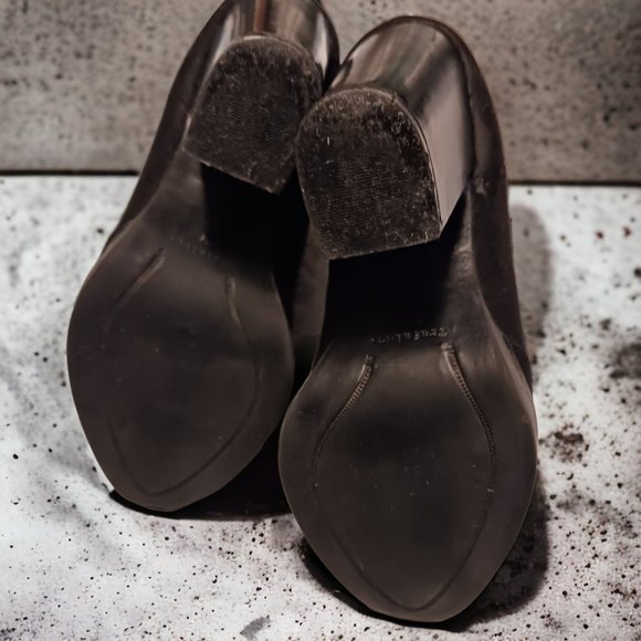 Zara Trafaluc Black Suede Ankle Booties  Size 6 - Picture 8 of 12